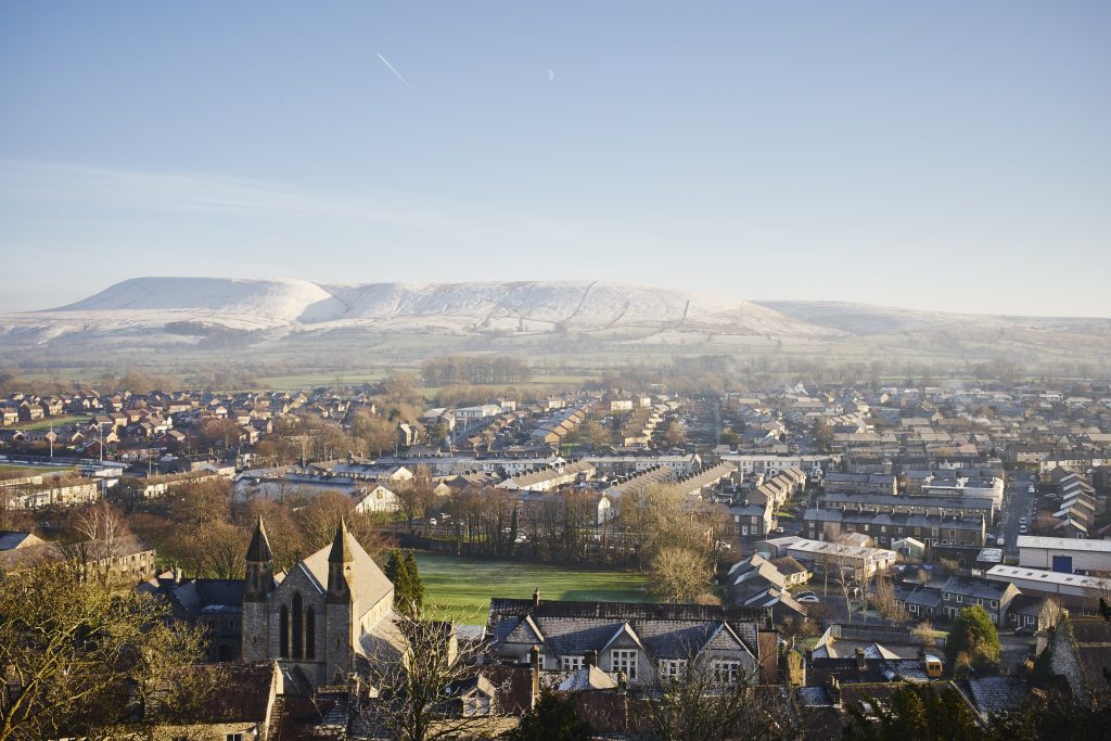 A photo of a town in the UK.