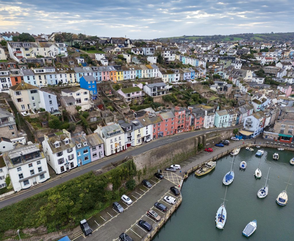 A photo of a UK town.