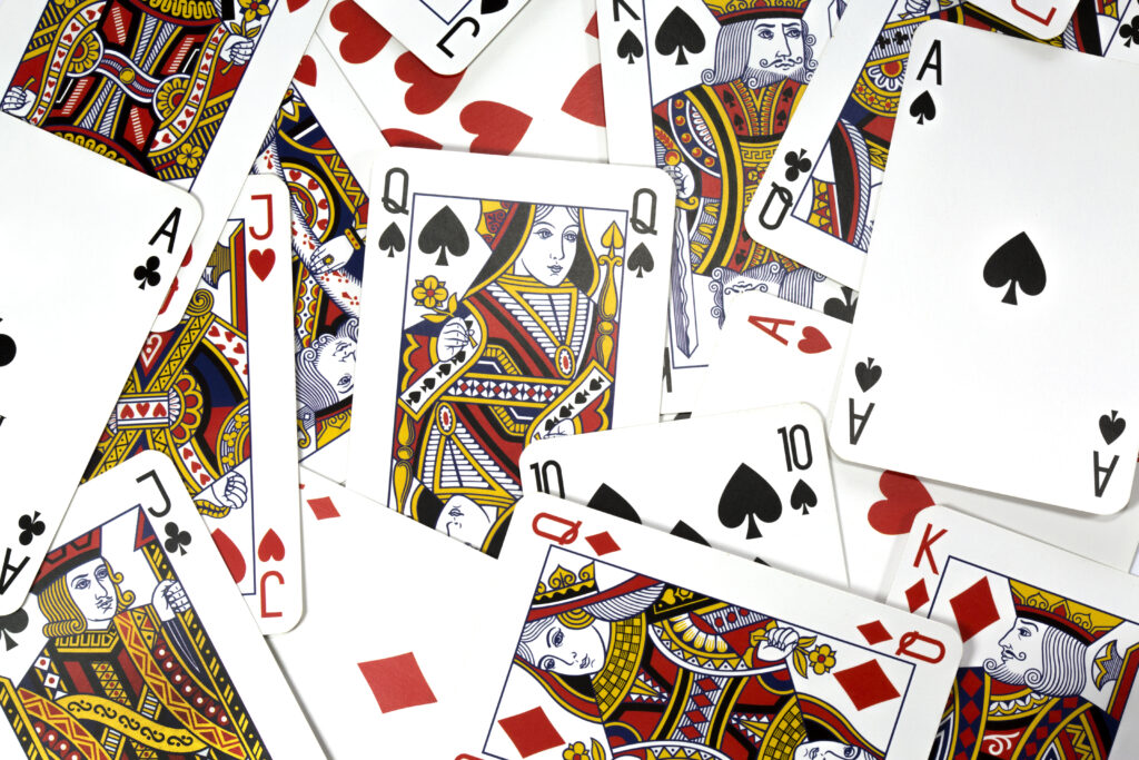 Playing cards.